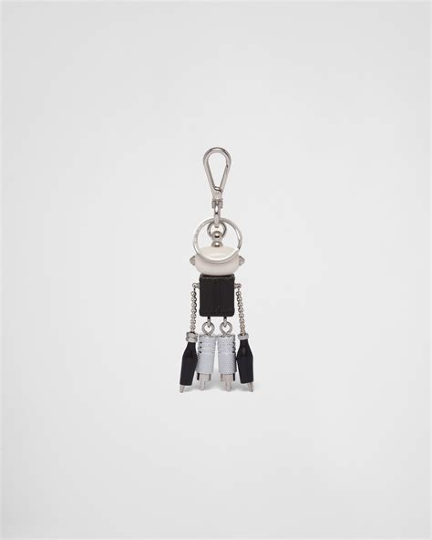 robot bag prada|Platinum Saffiano Leather Robot Bag Charm .